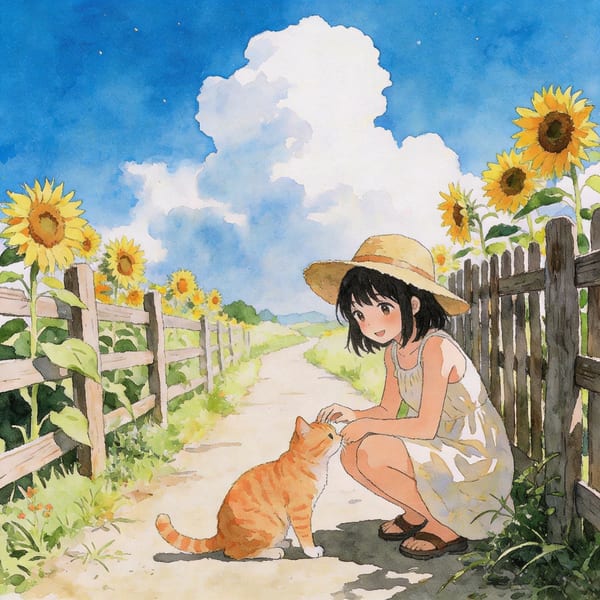 向日葵与猫漫画封面